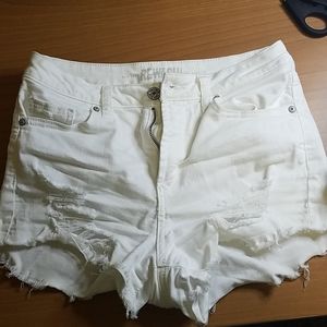 White Jean Shorts